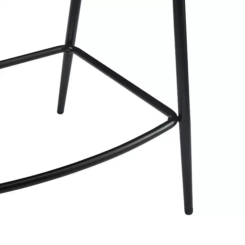 Tabouret de comptoir Home Sara rembourré, structure en fer avec repose-pieds en similicuir, 26 po, marron