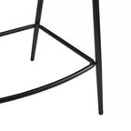 Tabouret de comptoir Home Sara rembourré, structure en fer avec repose-pieds en similicuir, 26 po, marron
