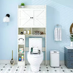 Dyonery Meuble de Rangement au-dessus des Toilettes | Étagère d'Organisation de Salle de Bain avec Portes Coulissantes, Support de Papier Toilette
