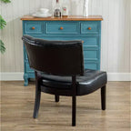 Fauteuil d'appoint moderne Okak, fauteuil d'appoint touffeté en boucle Movile avec assise surdimensionnée pour salon, chambre, appartement