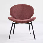 Fauteuils d'appoint modernes Okak du milieu du siècle pour chambre à coucher, chaise coquille, chaise d'appoint simple à trépied, chaise longue en tissu avec dossier finition noyer