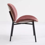 Fauteuils d'appoint modernes Okak du milieu du siècle pour chambre à coucher, chaise coquille, chaise d'appoint simple à trépied, chaise longue en tissu avec dossier finition noyer