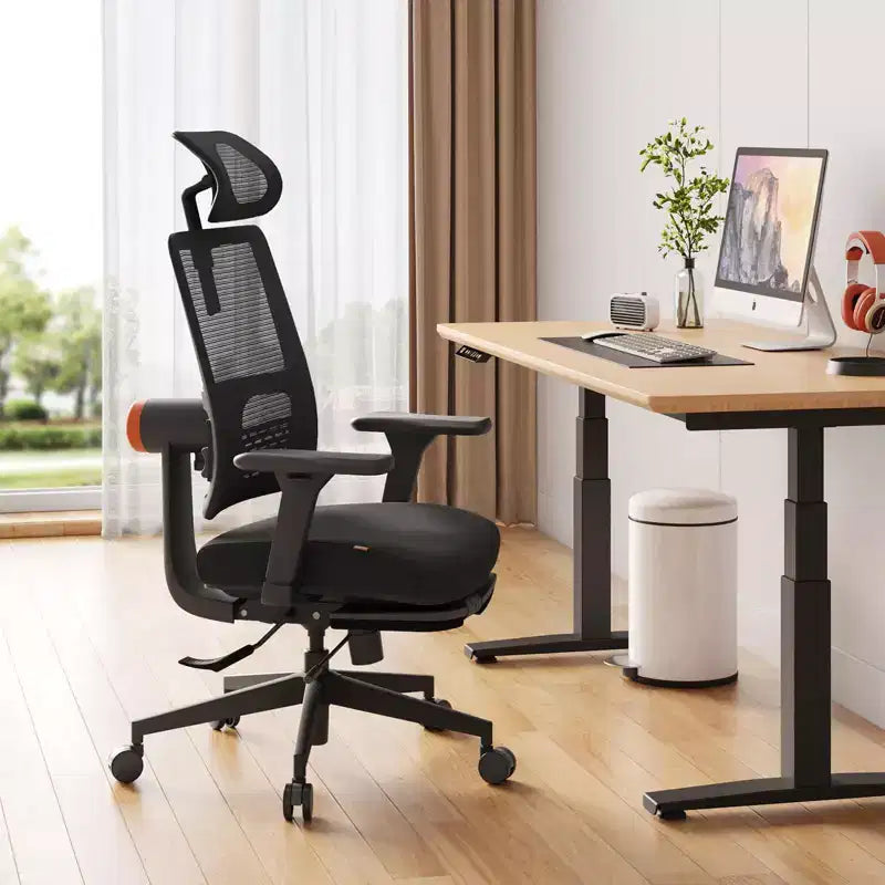 Chaise Ergonomique Newtral MagicH-BP avec Repose-Pieds - Chaise de Bureau à Domicile avec Soutien Lombaire Auto-Suiveur, Accoudoirs 4D, Réglage de la Profondeur et de la Hauteur de l'Assise
