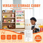 VEVOR Étagère à Livres pour Enfants à 4 Niveaux, Bibliothèque à Bretelles à Six Couches, Présentoir de Rangement pour Bébé, Meuble de Rangement pour Livres et Jouets, pour Chambre d'Enfants, Salle de Jeux