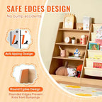 VEVOR Étagère à Livres pour Enfants à 4 Niveaux, Bibliothèque à Bretelles à Six Couches, Présentoir de Rangement pour Bébé, Meuble de Rangement pour Livres et Jouets, pour Chambre d'Enfants, Salle de Jeux