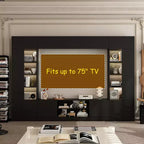 Meuble TV grand modèle Famapy – Meuble TV tout-en-un : l'essentiel du salon, esthétique et pratique