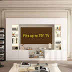 Meuble TV grand modèle Famapy – Meuble TV tout-en-un : l'essentiel du salon, esthétique et pratique