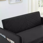 MAYEERTY Canapé-lit avec USB, lit gigogne réglable 3-en-1 et pochette latérale (Velours)