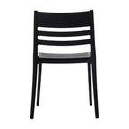 Lot de 2 chaises de patio empilables Bridgeport pour l'intérieur et l'extérieur avec dossier à lattes, chaise commerciale en résine toutes saisons