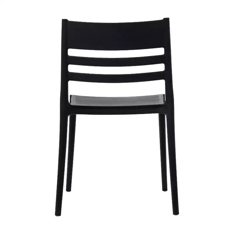 Lot de 2 chaises de patio empilables Bridgeport pour l'intérieur et l'extérieur avec dossier à lattes, chaise commerciale en résine toutes saisons