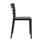 Lot de 2 chaises de patio empilables Bridgeport pour l'intérieur et l'extérieur avec dossier à lattes, chaise commerciale en résine toutes saisons