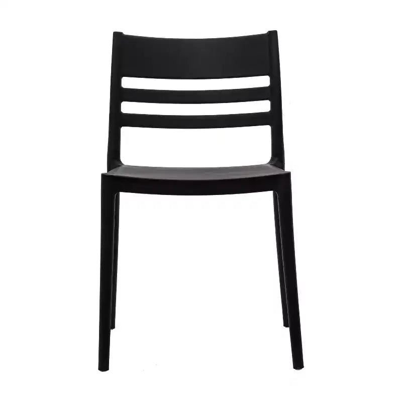 Lot de 2 chaises de patio empilables Bridgeport pour l'intérieur et l'extérieur avec dossier à lattes, chaise commerciale en résine toutes saisons