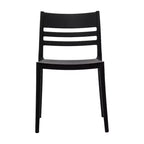 Lot de 2 chaises de patio empilables Bridgeport pour l'intérieur et l'extérieur avec dossier à lattes, chaise commerciale en résine toutes saisons