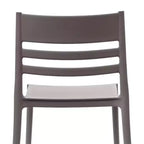 Lot de 2 chaises de patio empilables Bridgeport pour l'intérieur et l'extérieur avec dossier à lattes, chaise commerciale en résine toutes saisons
