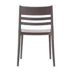 Lot de 2 chaises de patio empilables Bridgeport pour l'intérieur et l'extérieur avec dossier à lattes, chaise commerciale en résine toutes saisons