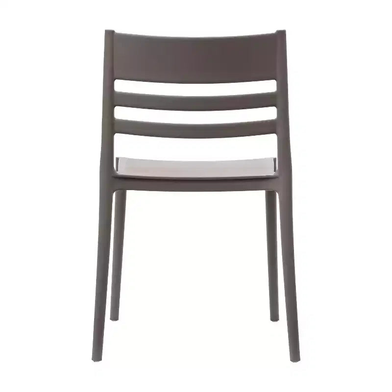 Lot de 2 chaises de patio empilables Bridgeport pour l'intérieur et l'extérieur avec dossier à lattes, chaise commerciale en résine toutes saisons