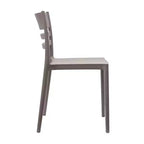 Lot de 2 chaises de patio empilables Bridgeport pour l'intérieur et l'extérieur avec dossier à lattes, chaise commerciale en résine toutes saisons