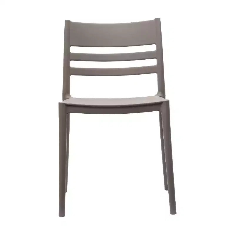 Lot de 2 chaises de patio empilables Bridgeport pour l'intérieur et l'extérieur avec dossier à lattes, chaise commerciale en résine toutes saisons