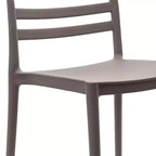 Lot de 2 chaises de patio empilables Bridgeport pour l'intérieur et l'extérieur avec dossier à lattes, chaise commerciale en résine toutes saisons