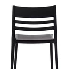Lot de 2 chaises de patio empilables Bridgeport pour l'intérieur et l'extérieur avec dossier à lattes, chaise commerciale en résine toutes saisons