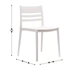 Lot de 2 chaises de patio empilables Bridgeport pour l'intérieur et l'extérieur avec dossier à lattes, chaise commerciale en résine toutes saisons