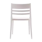 Lot de 2 chaises de patio empilables Bridgeport pour l'intérieur et l'extérieur avec dossier à lattes, chaise commerciale en résine toutes saisons