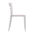 Lot de 2 chaises de patio empilables Bridgeport pour l'intérieur et l'extérieur avec dossier à lattes, chaise commerciale en résine toutes saisons