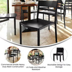 Lot de 2 chaises de patio empilables Bridgeport pour l'intérieur et l'extérieur avec dossier à lattes, chaise commerciale en résine toutes saisons