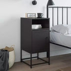 vidaXL Table de Chevet Table de Nuit Table d'appoint Meuble de Chambre à Coucher Acier