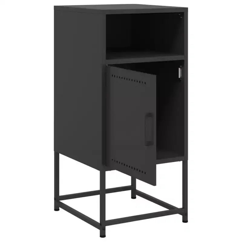 vidaXL Table de Chevet Table de Nuit Table d'appoint Meuble de Chambre à Coucher Acier