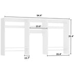 Besiost 95 Organisateur de Placard avec 5 Tiges Suspendues, Porte-Vêtements Mural pour Rangement