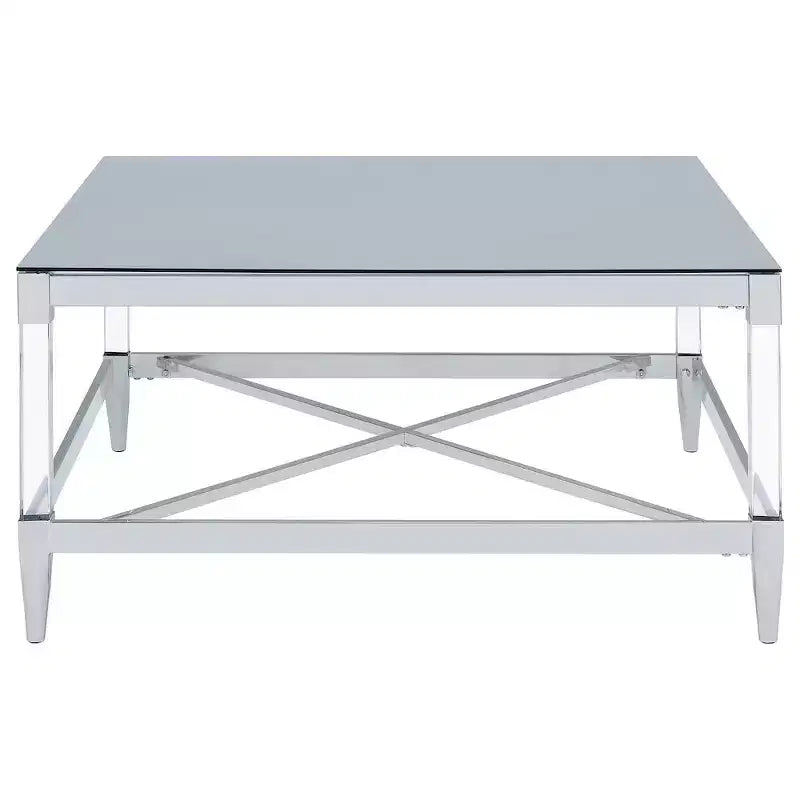 Table basse Lindley Square en acrylique et verre trempé