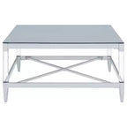 Table basse Lindley Square en acrylique et verre trempé