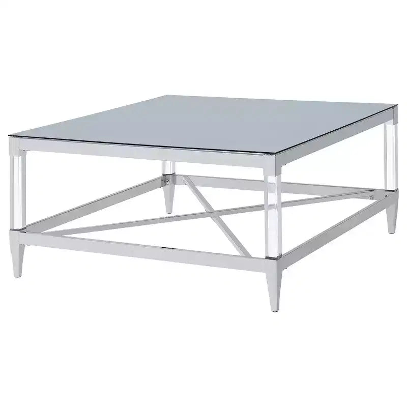 Table basse Lindley Square en acrylique et verre trempé