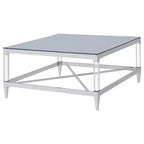 Table basse Lindley Square en acrylique et verre trempé