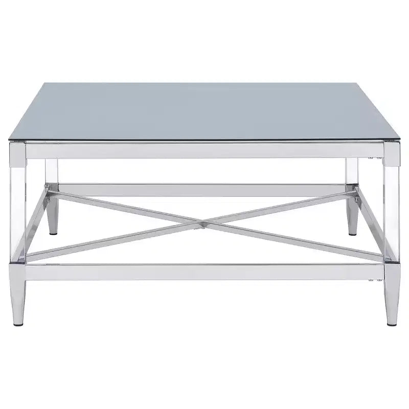 Table basse Lindley Square en acrylique et verre trempé