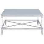 Table basse Lindley Square en acrylique et verre trempé