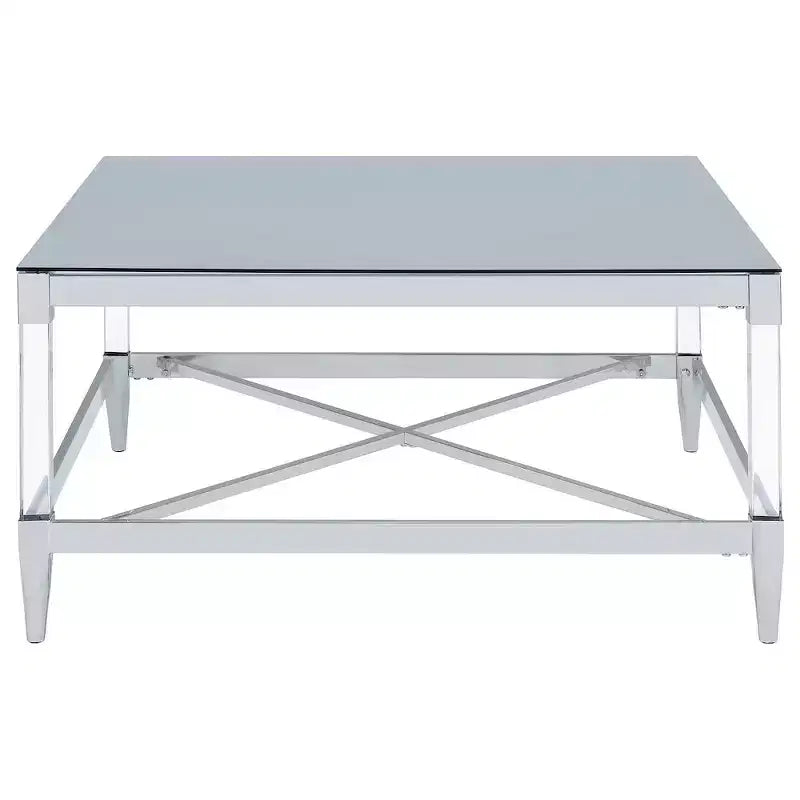 Table basse Lindley Square en acrylique et verre trempé