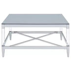 Table basse Lindley Square en acrylique et verre trempé