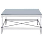 Table basse Lindley Square en acrylique et verre trempé