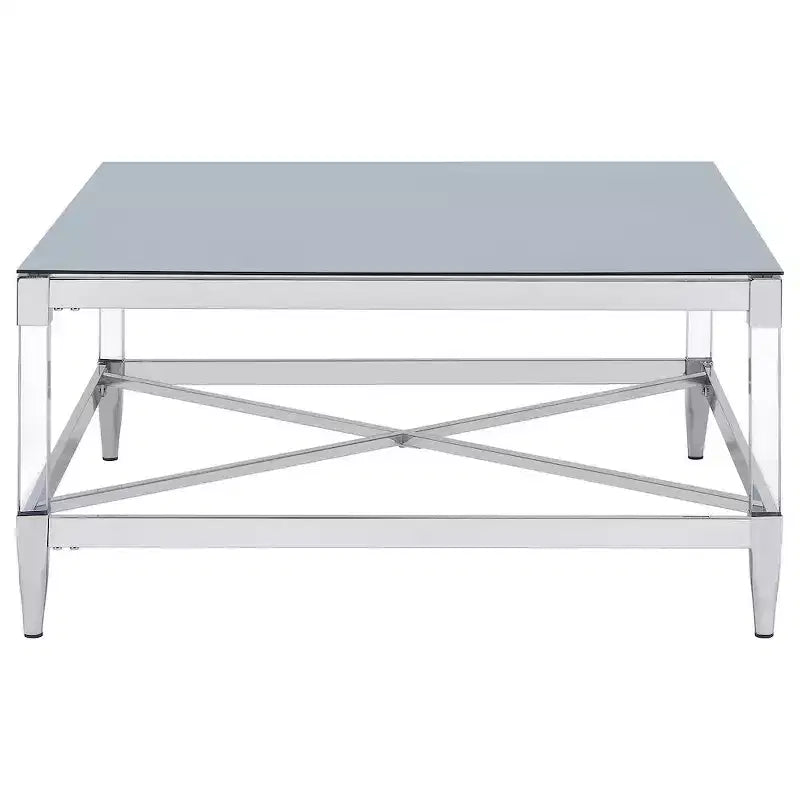 Table basse Lindley Square en acrylique et verre trempé