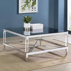 Table basse Lindley Square en acrylique et verre trempé