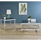 Table basse Lindley Square en acrylique et verre trempé