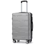 Valise cabine rigide extensible de 24 pouces avec roues pivotantes, valise cabine rigide avec serrure TSA, valise rigide légère