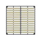 Lit plateforme capitonné Whisen King Size, cadre de lit en métal et bois massif avec tête de lit en velours de forme spéciale
