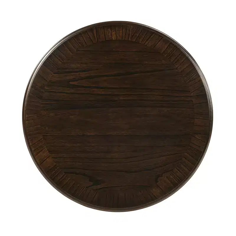 Table d'appoint ronde rétro en bois Luxystar avec base en X pour salle à manger ou salon, expresso