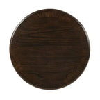 Table d'appoint ronde rétro en bois Luxystar avec base en X pour salle à manger ou salon, expresso