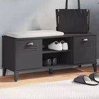vidaXL Meuble à Chaussures Banc de Rangement Étagère de Rangement Meuble d'Entrée Bois Massif de Pin