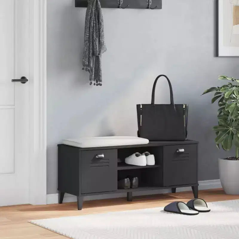 vidaXL Meuble à Chaussures Banc de Rangement Étagère de Rangement Meuble d'Entrée Bois Massif de Pin