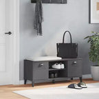 vidaXL Meuble à Chaussures Banc de Rangement Étagère de Rangement Meuble d'Entrée Bois Massif de Pin